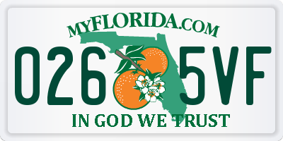 FL license plate 0265VF