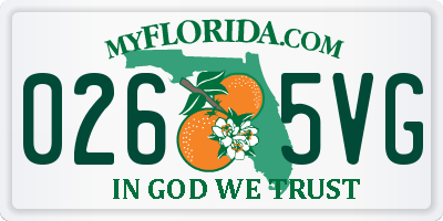 FL license plate 0265VG