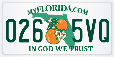 FL license plate 0265VQ