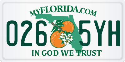 FL license plate 0265YH