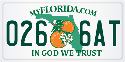 FL license plate 0266AT