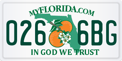 FL license plate 0266BG