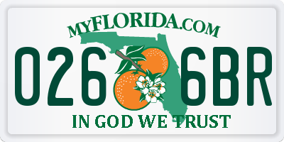 FL license plate 0266BR