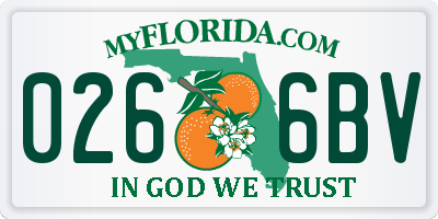 FL license plate 0266BV