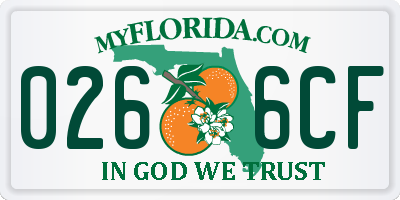 FL license plate 0266CF