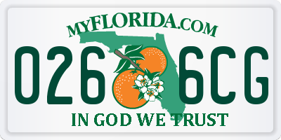 FL license plate 0266CG