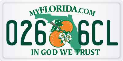 FL license plate 0266CL