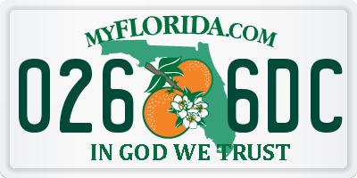 FL license plate 0266DC