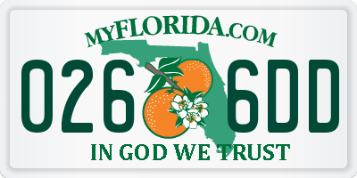 FL license plate 0266DD