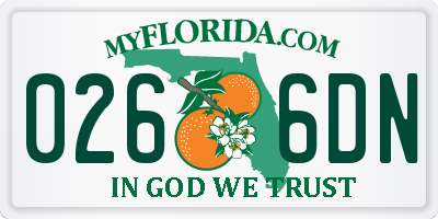 FL license plate 0266DN
