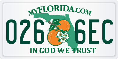 FL license plate 0266EC