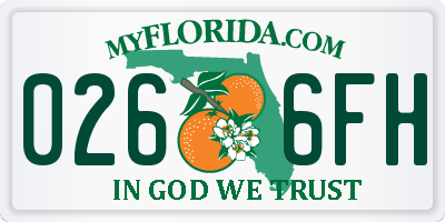 FL license plate 0266FH