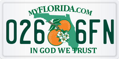 FL license plate 0266FN
