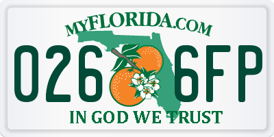 FL license plate 0266FP