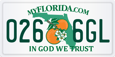 FL license plate 0266GL
