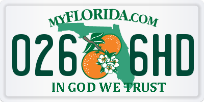 FL license plate 0266HD