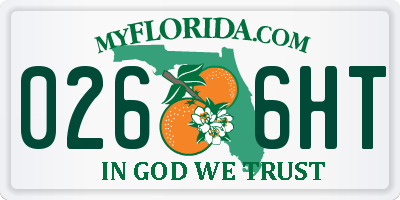 FL license plate 0266HT