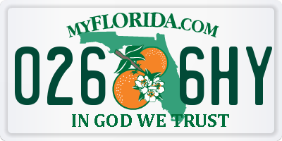 FL license plate 0266HY