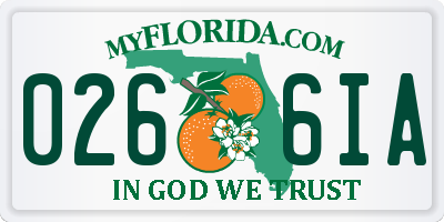 FL license plate 0266IA
