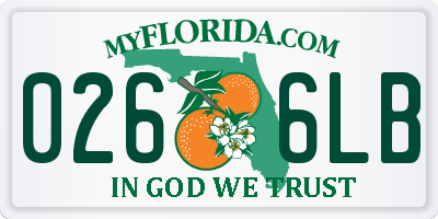 FL license plate 0266LB