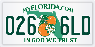 FL license plate 0266LD