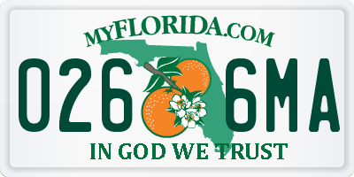 FL license plate 0266MA