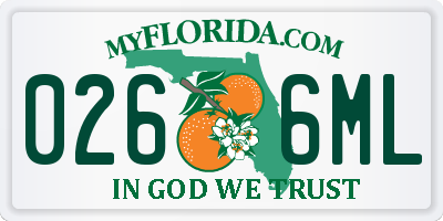 FL license plate 0266ML