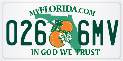 FL license plate 0266MV