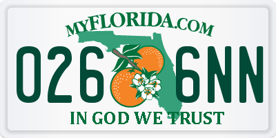 FL license plate 0266NN