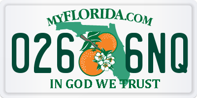 FL license plate 0266NQ