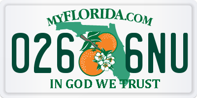 FL license plate 0266NU