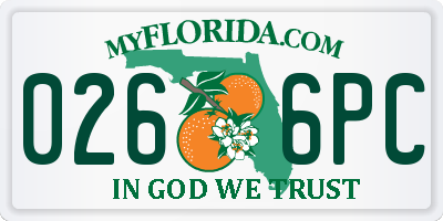 FL license plate 0266PC
