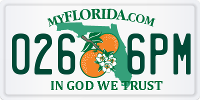FL license plate 0266PM