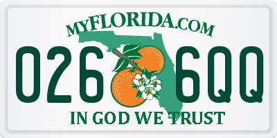 FL license plate 0266QQ