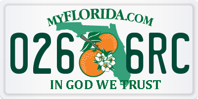 FL license plate 0266RC