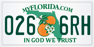 FL license plate 0266RH