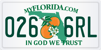 FL license plate 0266RL