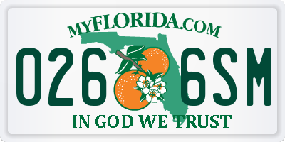 FL license plate 0266SM