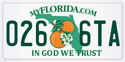 FL license plate 0266TA