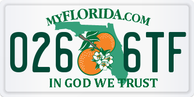 FL license plate 0266TF