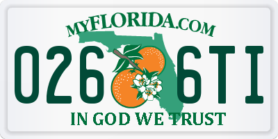 FL license plate 0266TI