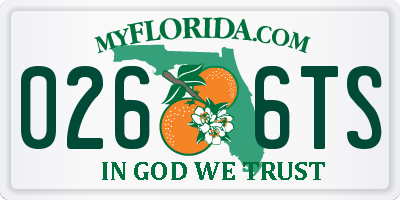 FL license plate 0266TS