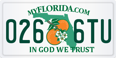 FL license plate 0266TU