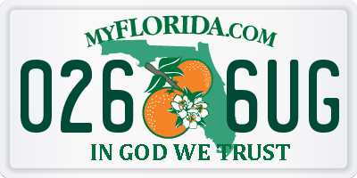 FL license plate 0266UG