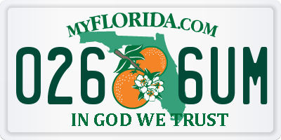 FL license plate 0266UM