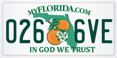 FL license plate 0266VE