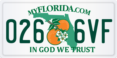 FL license plate 0266VF