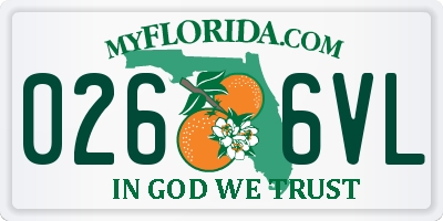FL license plate 0266VL