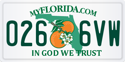 FL license plate 0266VW