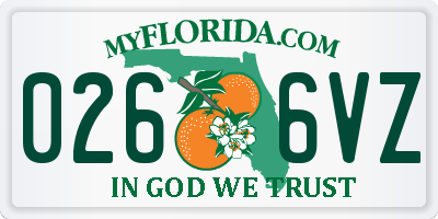 FL license plate 0266VZ